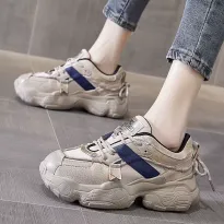 厚底老爹鞋女2022秋季新款百搭增高复古炸街ins潮运动爆款休闲鞋